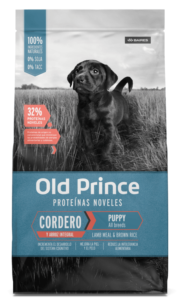 Old Prince Proteínas Noveles Cachorros Todas las Razas Cordero y Arroz Integral