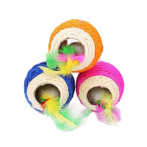 Juguete Sisal Con Plumas
